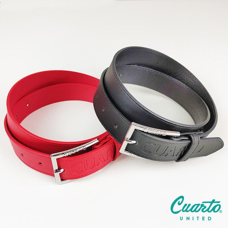 ベルト 合皮 革 エボンスロゴ バックル 刻印ロゴ レディース クアルトユナイテッド ゴルフウェア 20FW レッド | Cuarto UNITED | 05