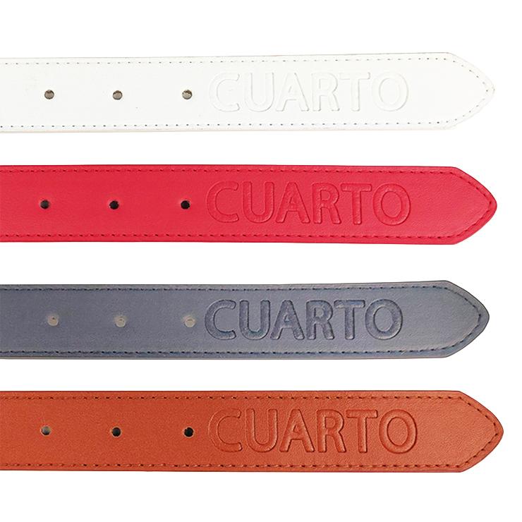 ベルト 合皮 革 エボンスロゴ バックル 刻印ロゴ レディース クアルトユナイテッド ゴルフウェア 20FW レッド | Cuarto UNITED | 07