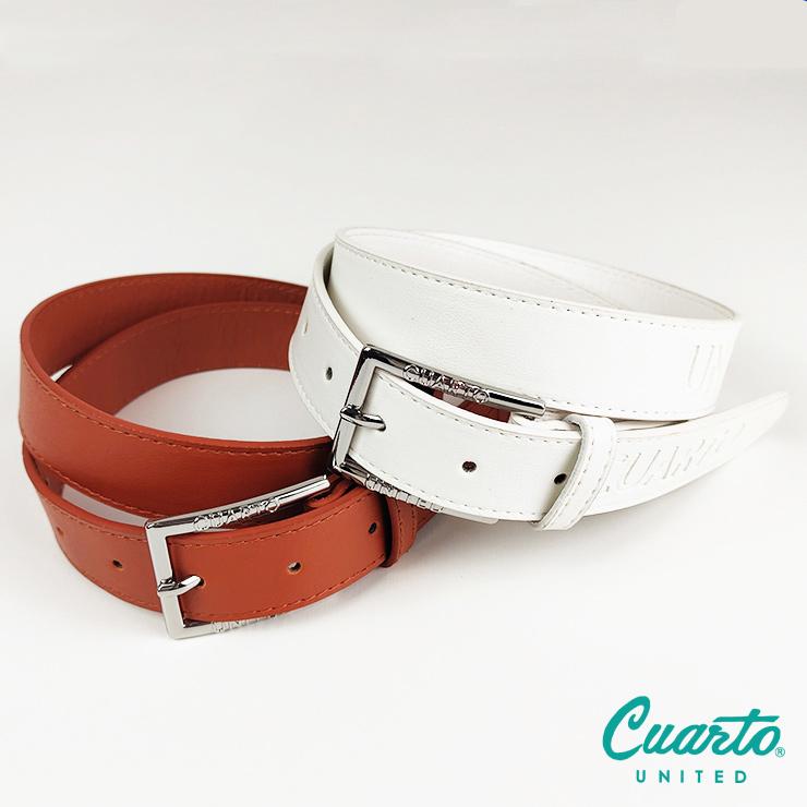 ベルト 合皮 革 エボンスロゴ バックル 刻印ロゴ レディース クアルトユナイテッド ゴルフウェア 20FW レッド | Cuarto UNITED | 06