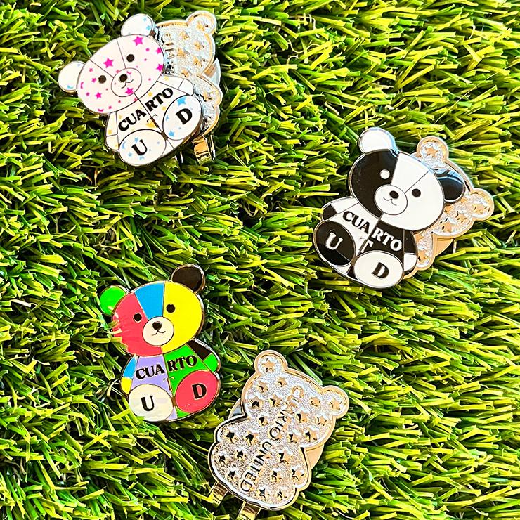 ゴルフマーカー マグネット式 ハットクリップ 熊(クマ) クアルトユナイテッド ゴルフグッズ 22FW | Cuarto UNITED | 07