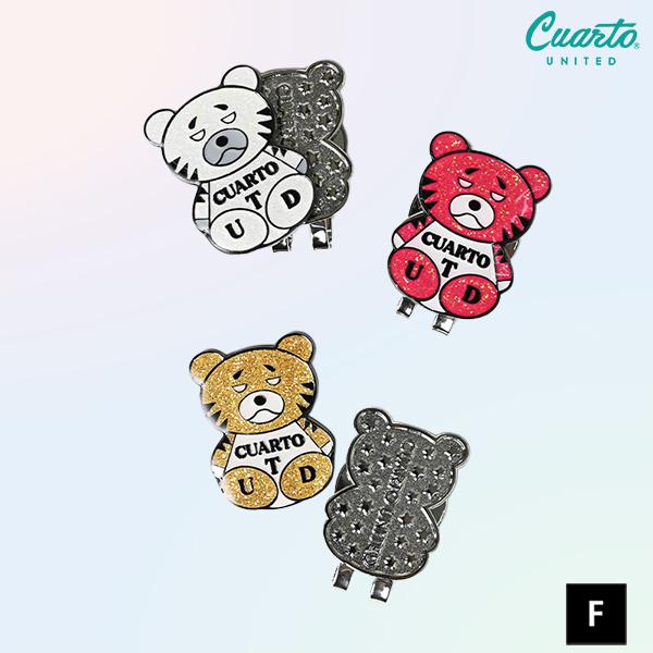 ゴルフマーカー マグネット式 ハットクリップ 虎(トラ) クアルトユナイテッド ゴルフグッズ 22FW | Cuarto UNITED