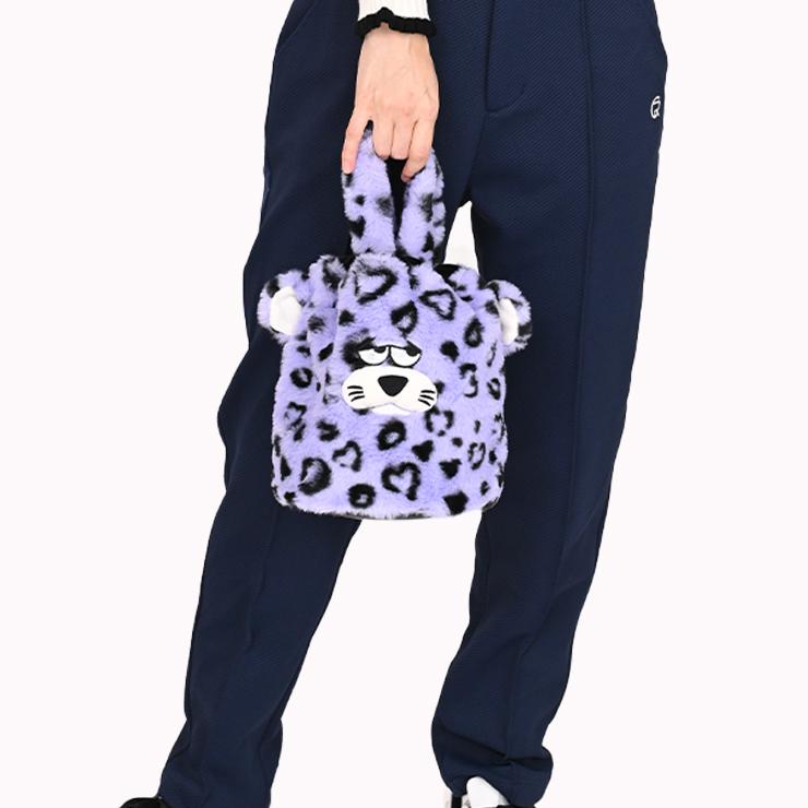 巾着バッグ ファーバッグ トラ型 マスコット ハートヒョウ柄 クアルトユナイテッド ゴルフグッズ 25FW 新作 | Cuarto UNITED | 14