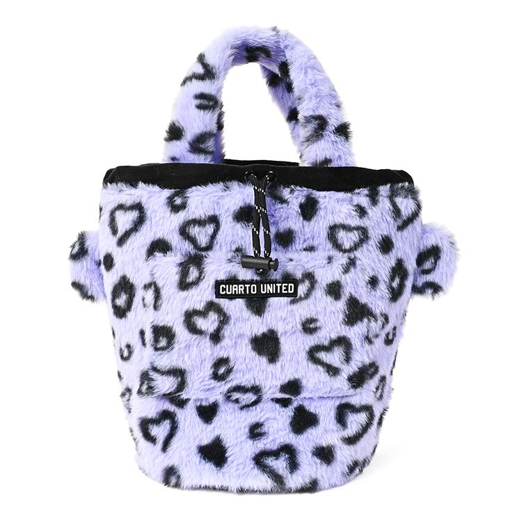 巾着バッグ ファーバッグ トラ型 マスコット ハートヒョウ柄 クアルトユナイテッド ゴルフグッズ 25FW 新作 | Cuarto UNITED | 05