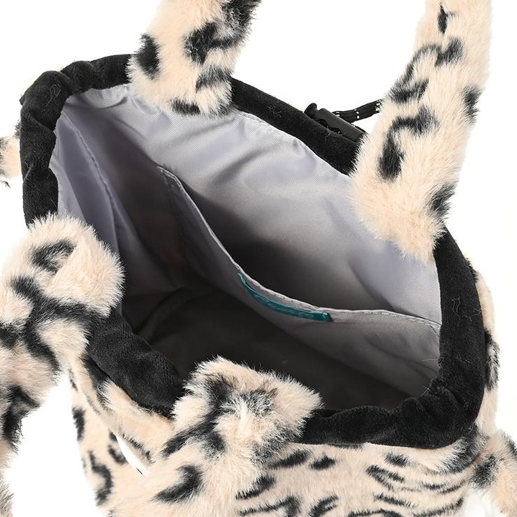 巾着バッグ ファーバッグ トラ型 マスコット ハートヒョウ柄 クアルトユナイテッド ゴルフグッズ 25FW 新作 | Cuarto UNITED | 07