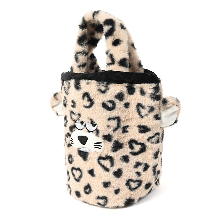 巾着バッグ ファーバッグ トラ型 マスコット ハートヒョウ柄 クアルトユナイテッド ゴルフグッズ 25FW 新作 | Cuarto UNITED | 10