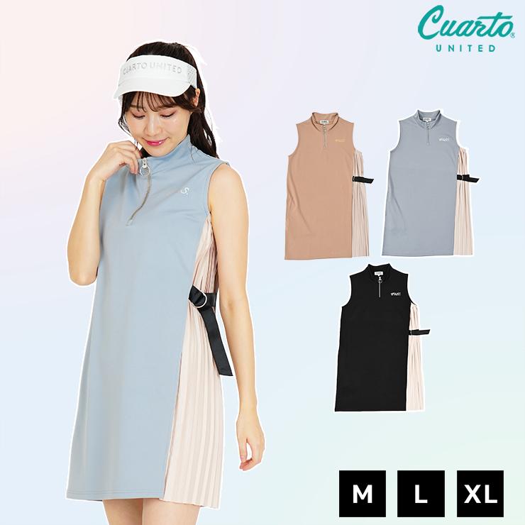 coco 未使用品 クアルトユナイテッド CUARTO UNITED レディース ワンピース L ミント モックネック Cuarto UNITED（クアルトユナイテッド） モックネックノースリーブ