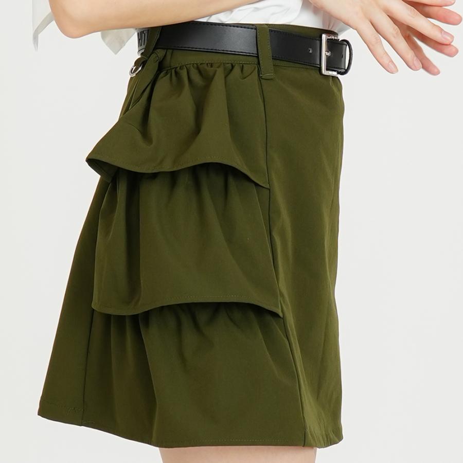 新品】PEARLY GATES ゴルフ スカート カーキ 裾フリル