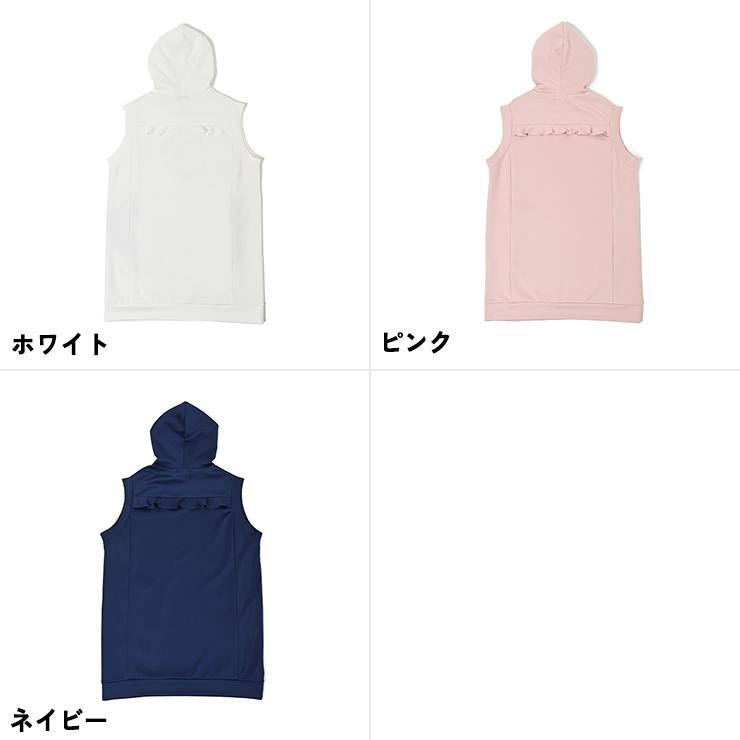 MARINE ゴルフノースリーブ ワッフル パーカー レディース　サイズ3 MARINE ゴルフノースリーブ ワッフル パーカー レディース サイズ3
