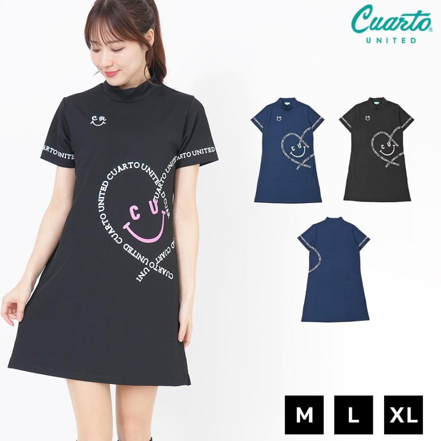 クアルトユナイテッド ゴルフ　ワンピース　サイド 花柄パーカー　新品 クアルトユナイテッド ゴルフ ワンピース サイド 花柄パーカー