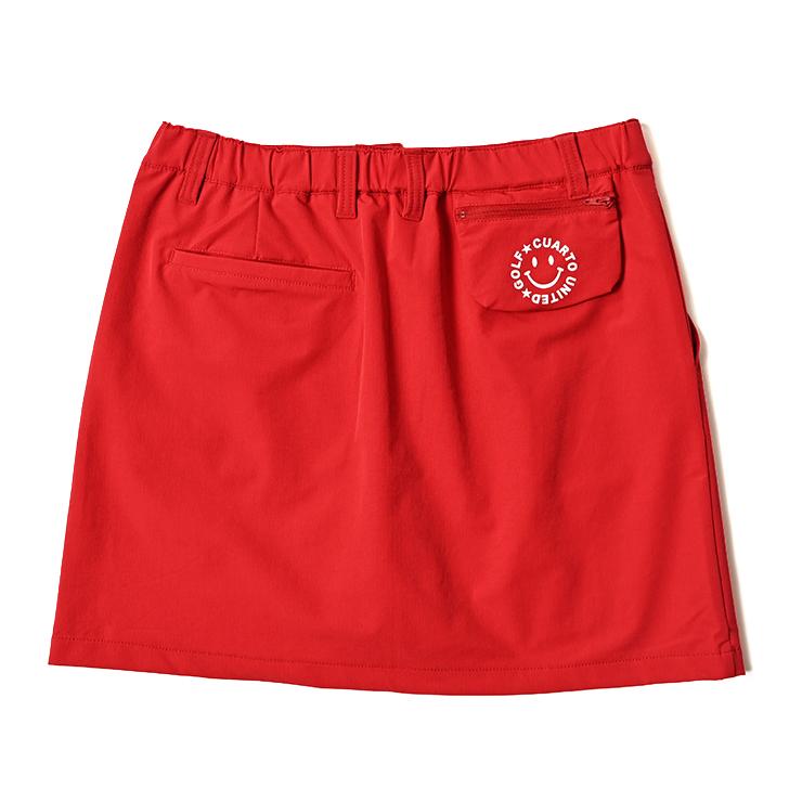 ナイロン台形スカート ポーチ付き サイドポケット スマイルマーク レディース クアルトユナイテッド ゴルフウェア 25FW 新作 | Cuarto UNITED | 04
