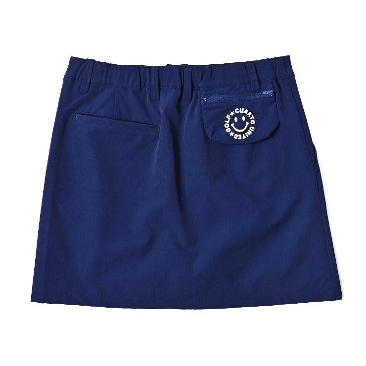 ナイロン台形スカート ポーチ付き サイドポケット スマイルマーク レディース クアルトユナイテッド ゴルフウェア 25FW 新作 | Cuarto UNITED | 05