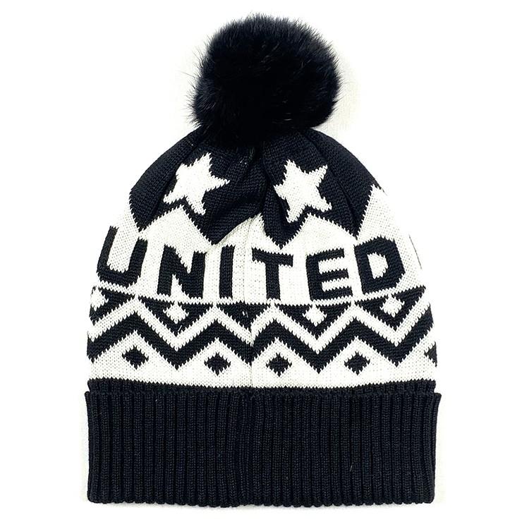 ニット帽 ビーニー ボンボン 星柄 ラウンドロゴ クアルトユナイテッド ゴルフググッズ 帽子 アウトレット 19FW | Cuarto UNITED | 03