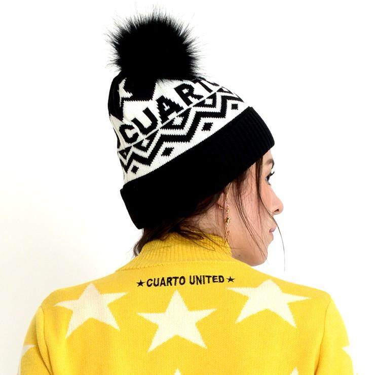ニット帽 ビーニー ボンボン 星柄 ラウンドロゴ クアルトユナイテッド ゴルフググッズ 帽子 アウトレット 19FW | Cuarto UNITED | 10