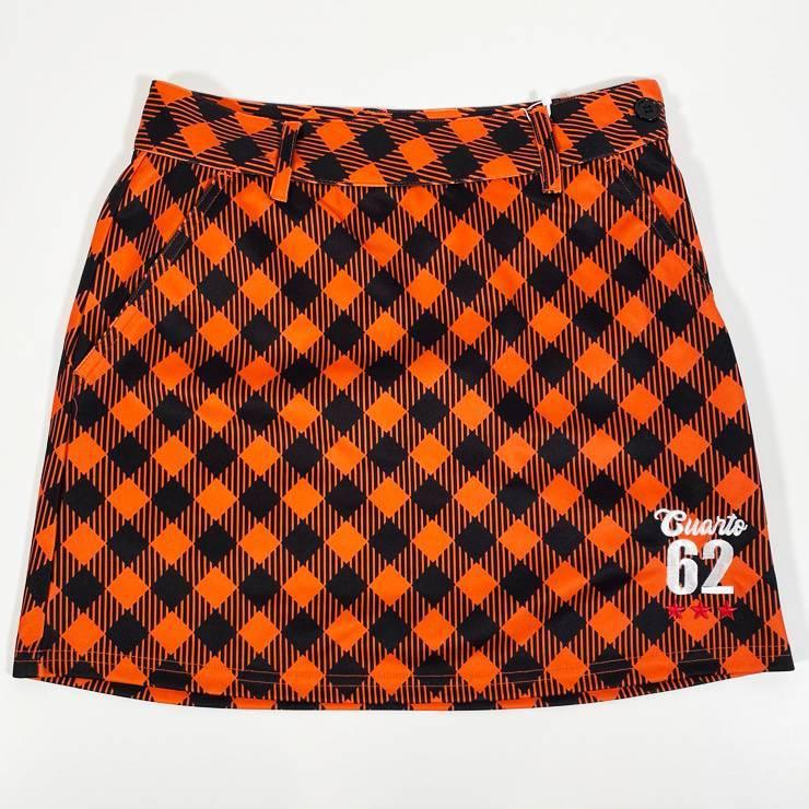 クアルトユナイテッド　CUARTO UNITED　ポーチ付きスカート　レディス Cuarto UNITED（クアルトユナイテッド） スカート チェック柄 ゴルフ