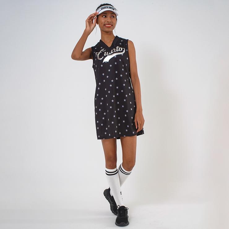 クアルトユナイテッドワンピース&バック GOLF Cuarto UNITED（クアルトユナイテッド） ワンピース ノースリーブ V