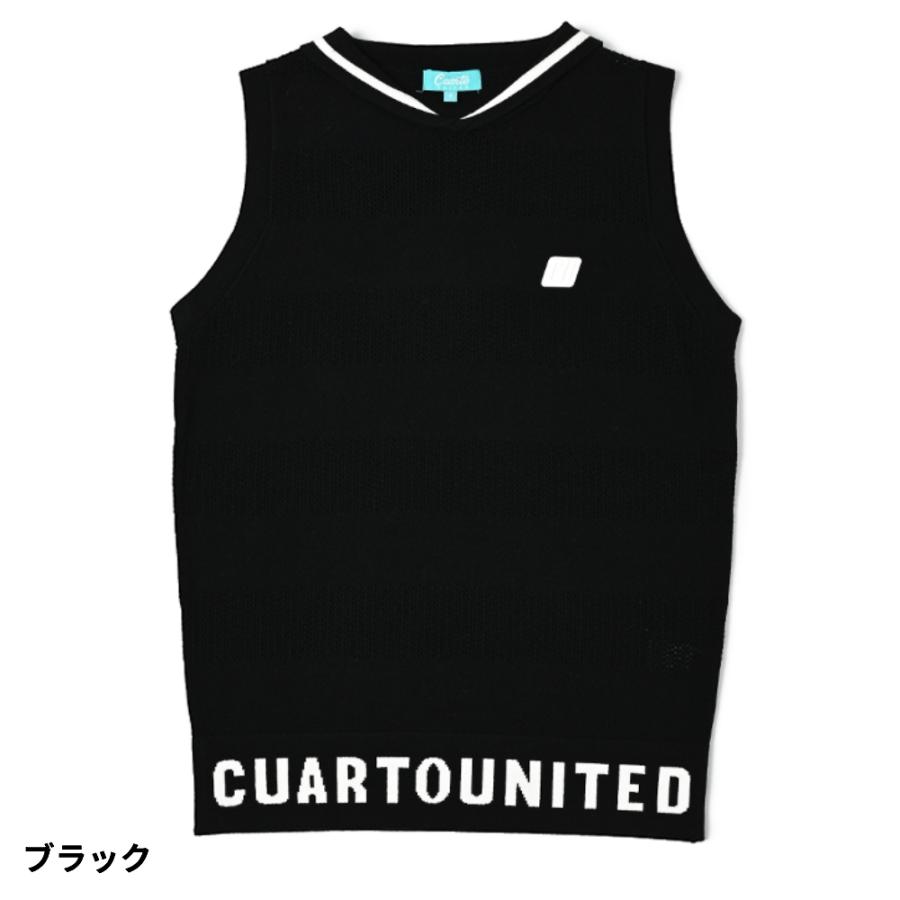 ノースリーブ セーラーカラー サマーニット クアルトユナイテッド ゴルフウェア レディース 24SS 新作｜cuartounited｜04