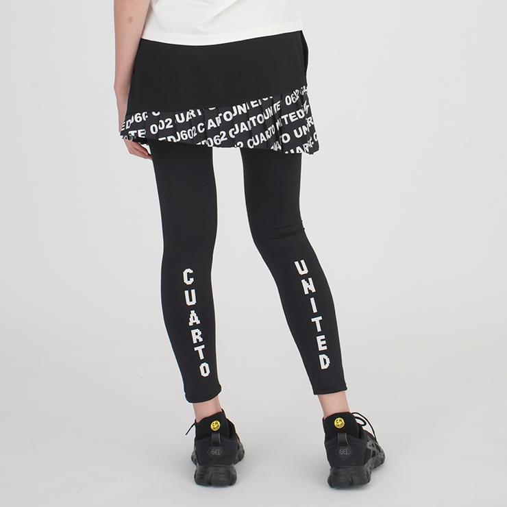 Cuarto UNITED レギンス 吸汗速乾 バックプリント ドットロゴ  