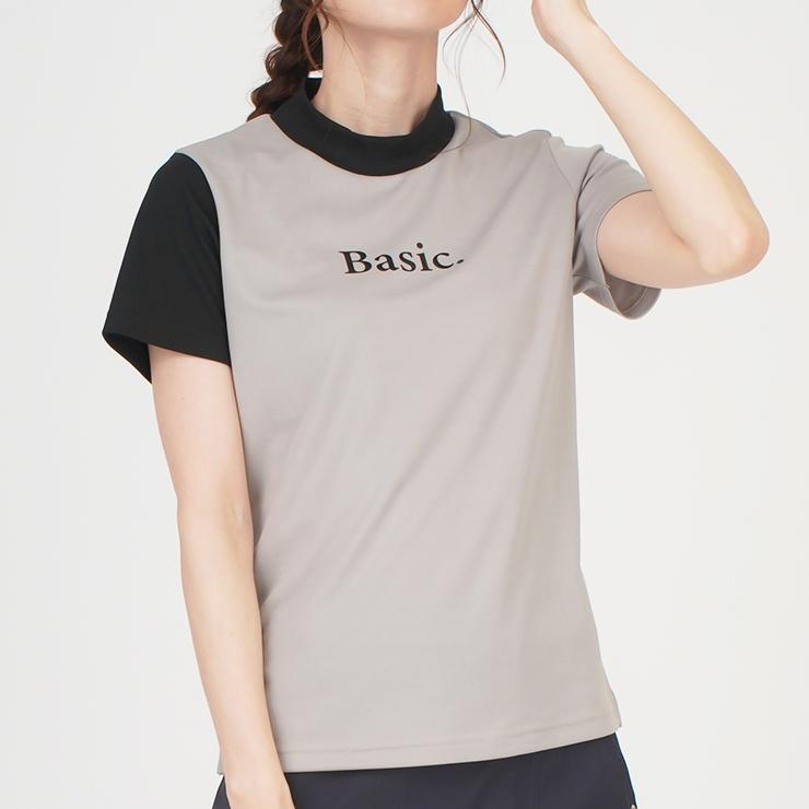 CUARUTO UNITED BASIC モックネックシャツ Cuarto UNITED モックネック 半袖カットソー 袖アシンメトリー