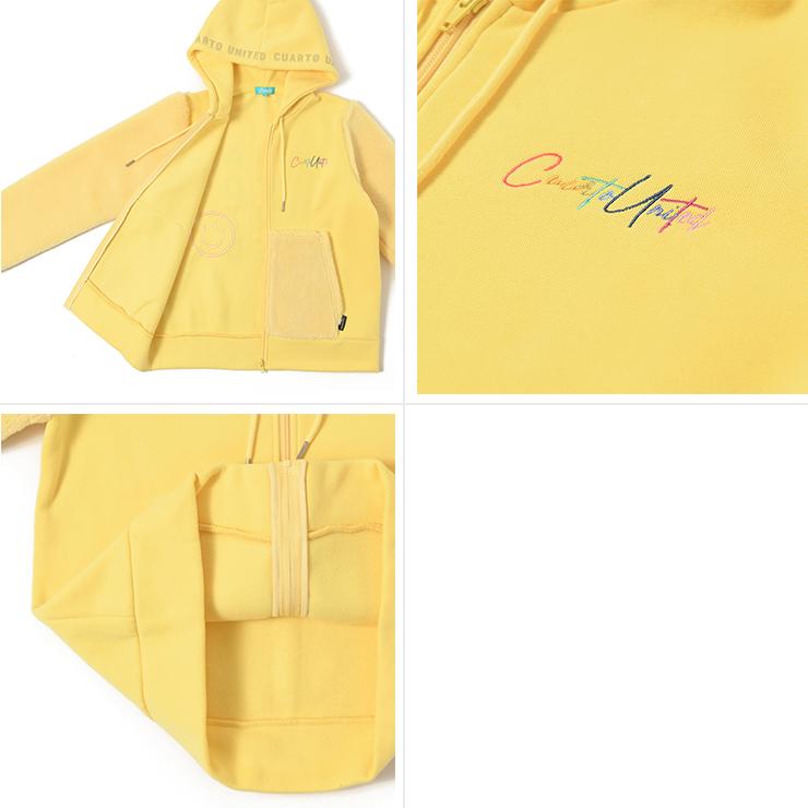Cuarto UNITED（クアルトユナイテッド） ボア袖フルジップパーカー 裏