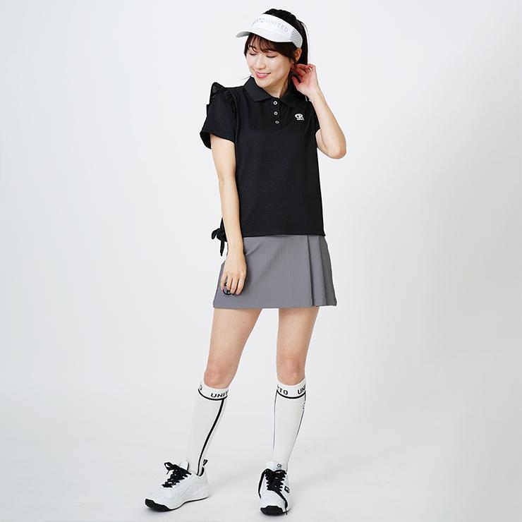 Cuarto UNITED（クアルトユナイテッド） ポロシャツ 半袖 肩フリル 裾