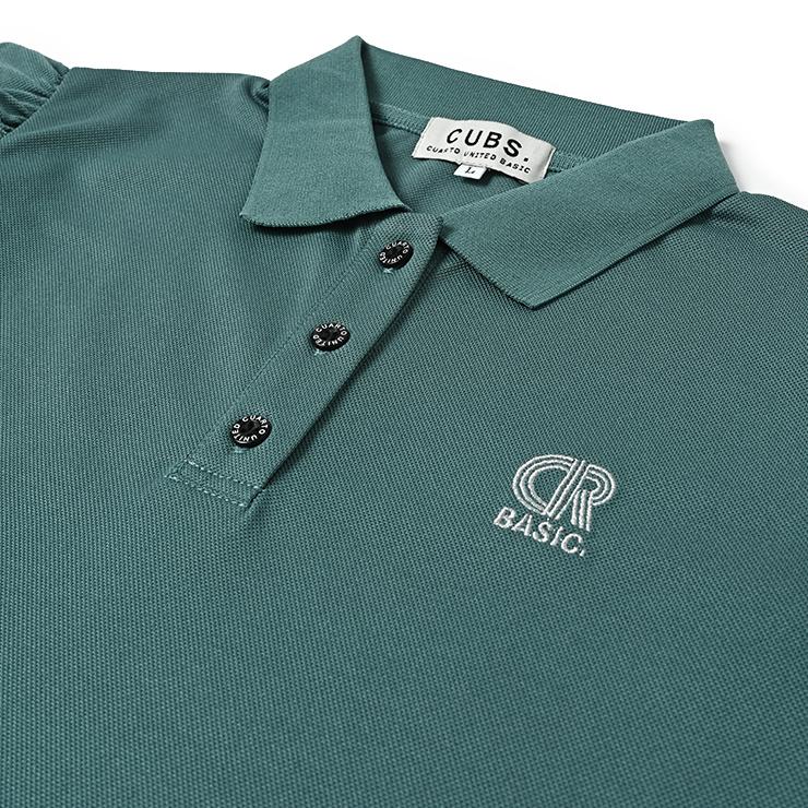 Cuarto UNITED ポロシャツ 半袖 肩フリル 裾脇リボン レディース