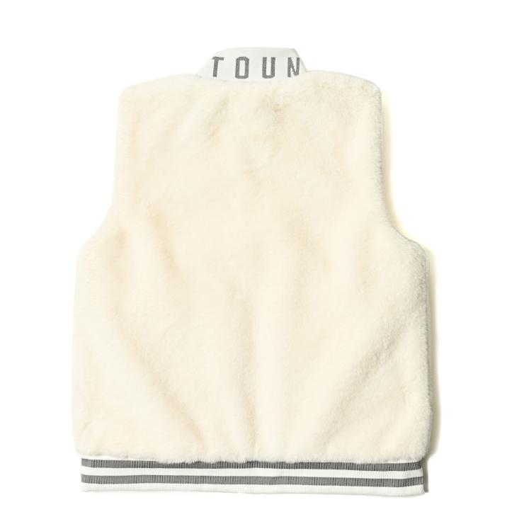 クアルトユナイテッド　衿ロゴファーベスト Cuarto UNITED（クアルトユナイテッド） ファーベスト ジップアップ