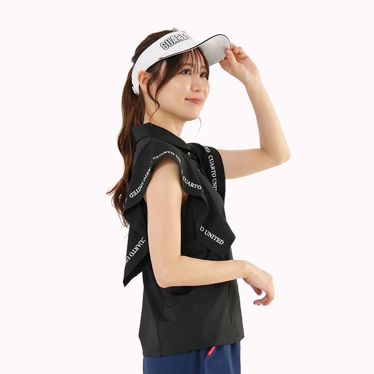 新品❤クアルトユナイテッド セットアップ M 半袖 春夏ゴルフ レディースフリル 新品❤クアルトユナイテッド セットアップ M 半袖 春夏ゴルフ