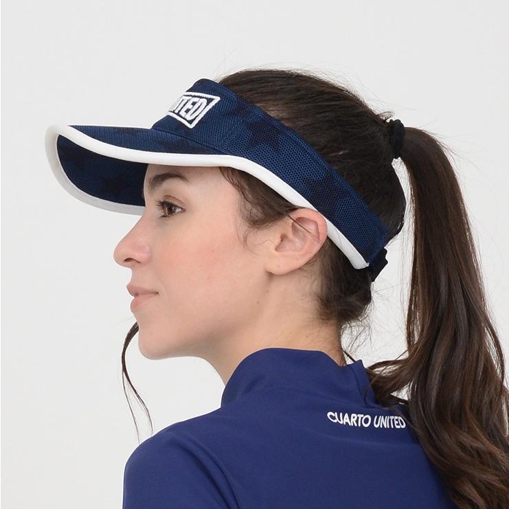 サンバイザー メッシュ 総柄 星柄 刺繍 フロントロゴ クアルトユナイテッド ゴルフグッズ 帽子 アウトレット 20SS | Cuarto UNITED | 09