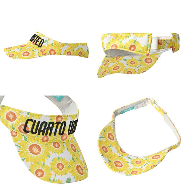 Cuarto UNITED（クアルトユナイテッド） ひまわり総柄サンバイザー