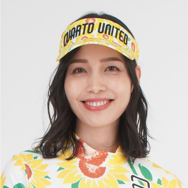 Cuarto UNITED（クアルトユナイテッド） ひまわり総柄サンバイザー