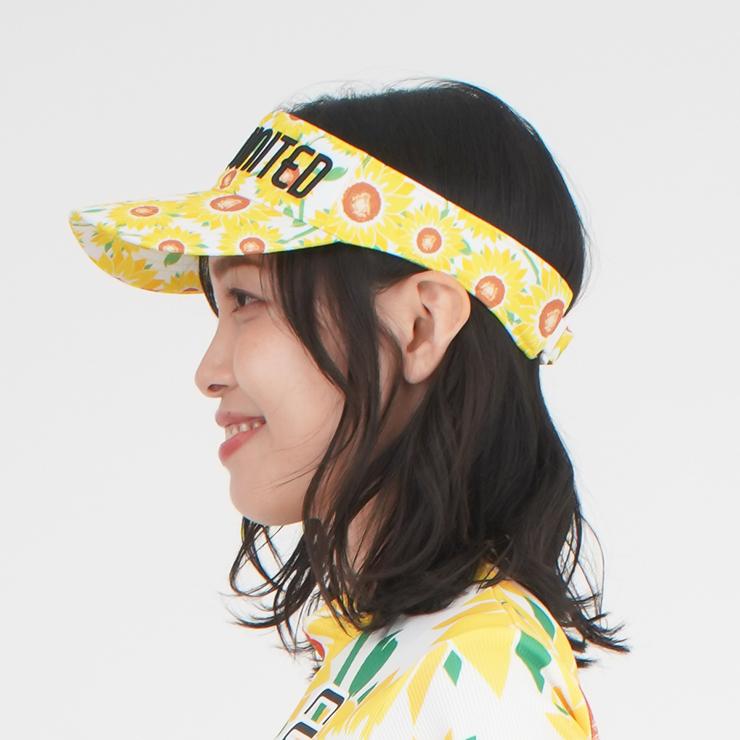 Cuarto UNITED（クアルトユナイテッド） ひまわり総柄サンバイザー