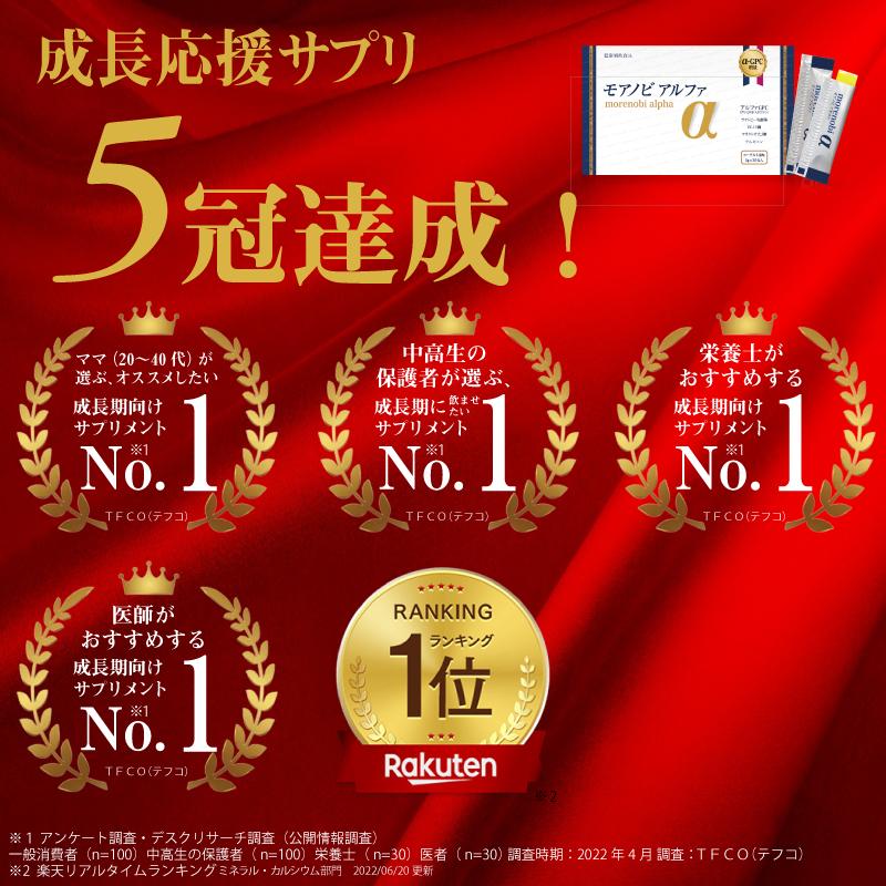 モアノビα 身長 成長 サプリ 小学生 中学生 高校生 アルファGPC