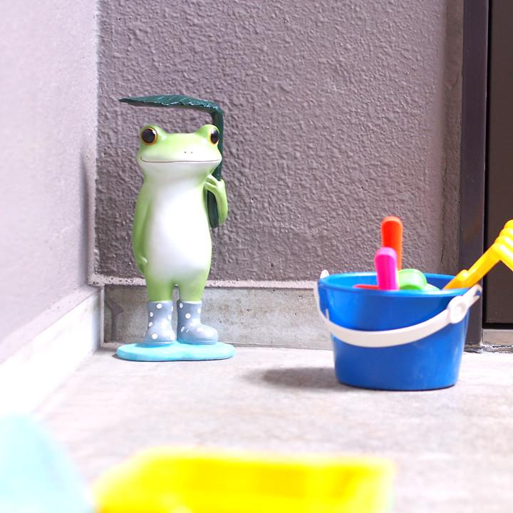 カエルの置物 コポー カエル ガーデン 葉っぱ 傘 Copeau カエルの置物 コポー カエル ガーデン 葉っぱ 傘 Copeau