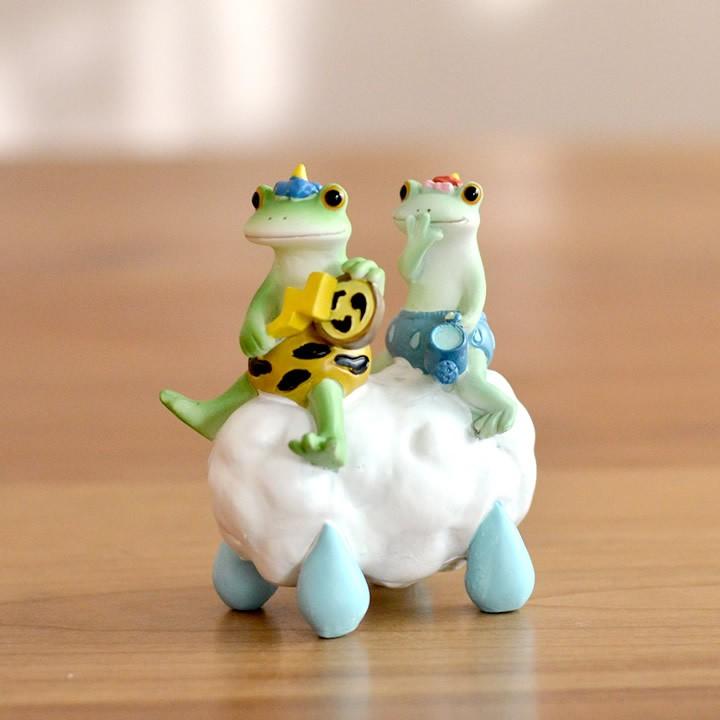 カエルの置物 雷様と雨神様 Copeau コポー カエル グッズ 玄関 かえる