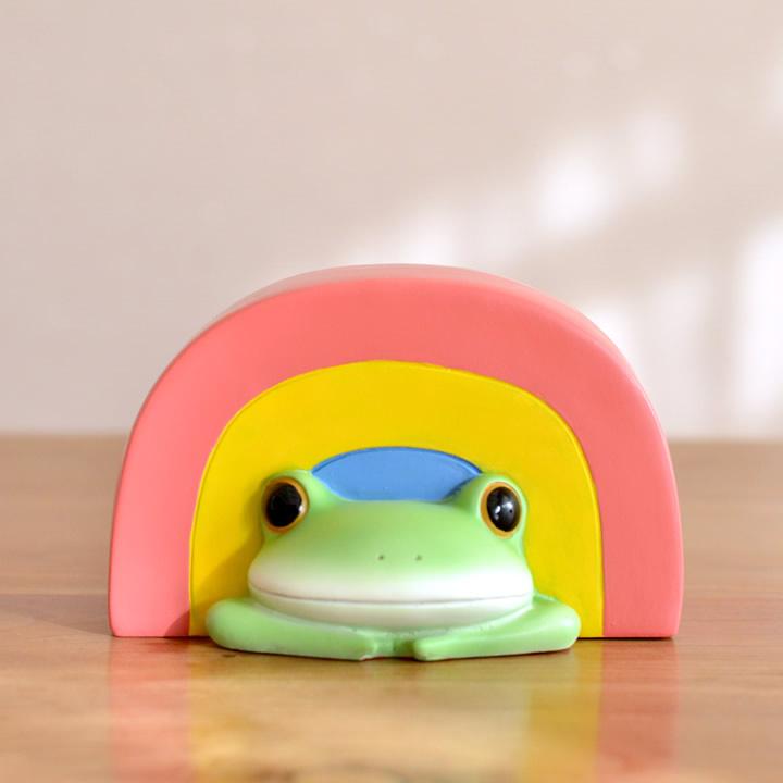 カエルの置物 ミニガーデン 虹とカエル Copeau コポー カエル グッズ 玄関 かえる 置物 虹 にじ 梅雨 飾り 雨 庭 マスコット ギフト クッチーナ F6385 キッチン雑貨 インテリア Cucina 通販 Yahoo ショッピング