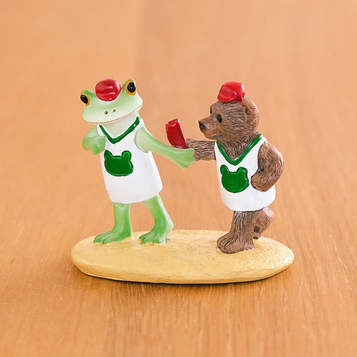 カエルの置物 運動会 リレー Copeau コポー カエル 置物 玄関 おしゃれ