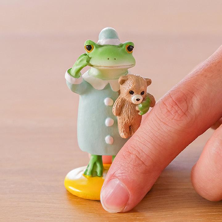 時間＆先着クーポン カエルの置物 コポー カエル クマとおやすみ