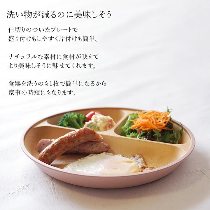 EARTH COLOR ランチプレート 食洗機対応 3つ仕切り 離乳食 食器 ワン
