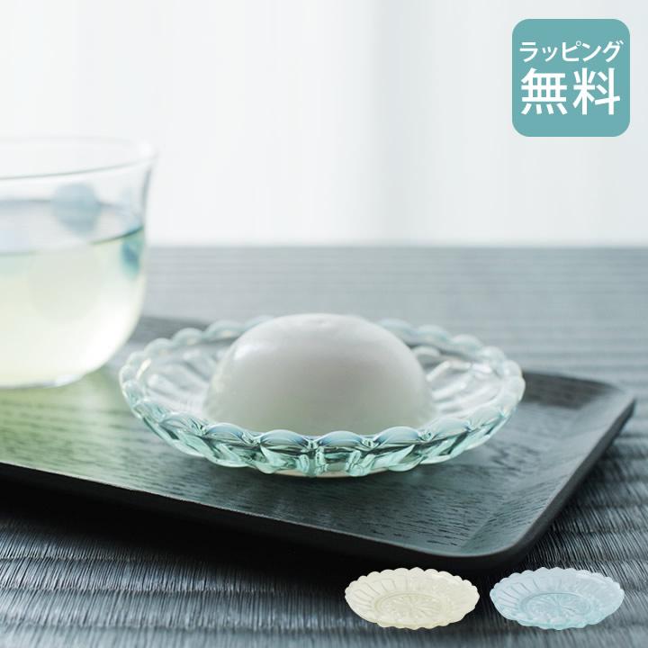 廣田硝子 豆皿 おしゃれ 豆皿 雪の花 夏 かわいい ガラス 食器 レトロ