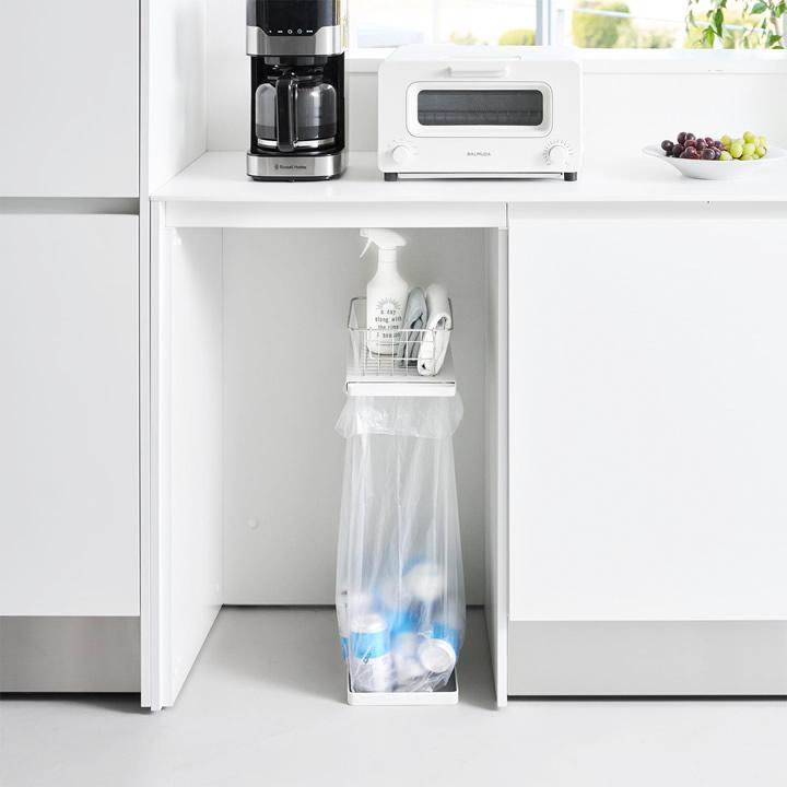 tower 山崎実業 公式 引き出す分別ゴミ袋ホルダー スリム 45L ゴミ箱