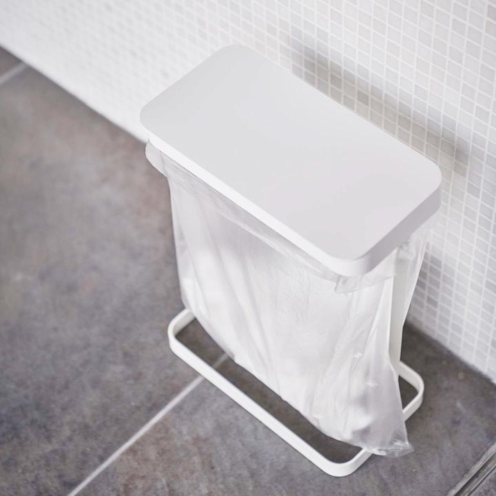 山崎実業　蓋付きゴミ箱 スリム型　10l 20l ダストボックス　ルーチェセット 山崎実業 ゴミ袋ホルダー スリム ルーチェ LUCE 蓋付き 公式 20l ゴミ
