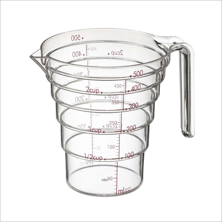 計量カップ 計量器 段々計量カップ 500ml 山崎実業 計量カップ 耐熱 おしゃれ 計量容器 はかり 秤 計り 測り アナログ キッチン キッチンスケール クッチーナ C キッチン雑貨 インテリア Cucina 通販 Yahoo ショッピング