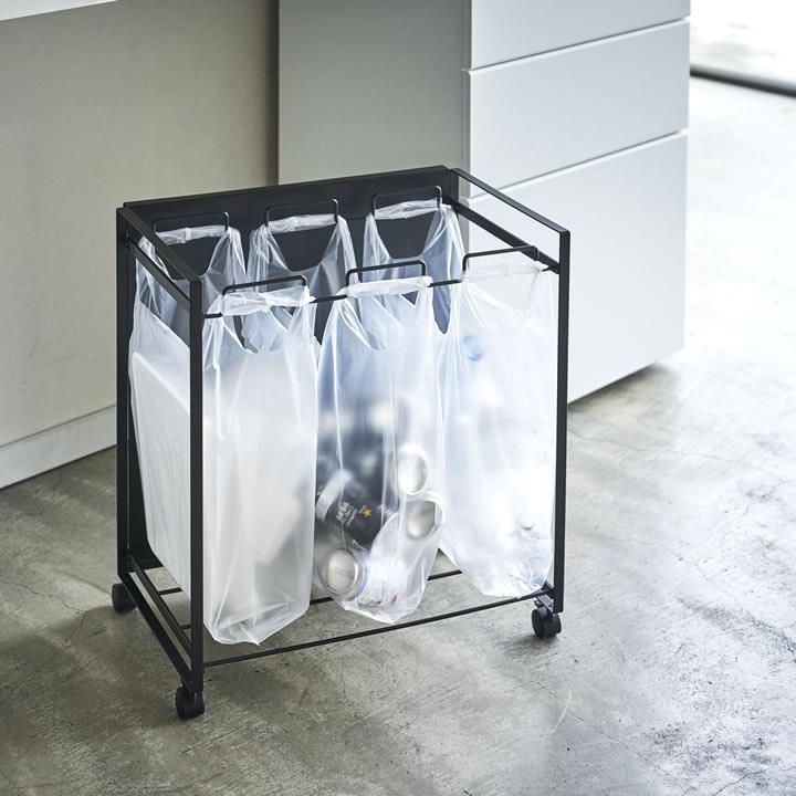 目隠し分別ダストワゴン タワー 3分別 tower 山崎実業 ゴミ箱 分別