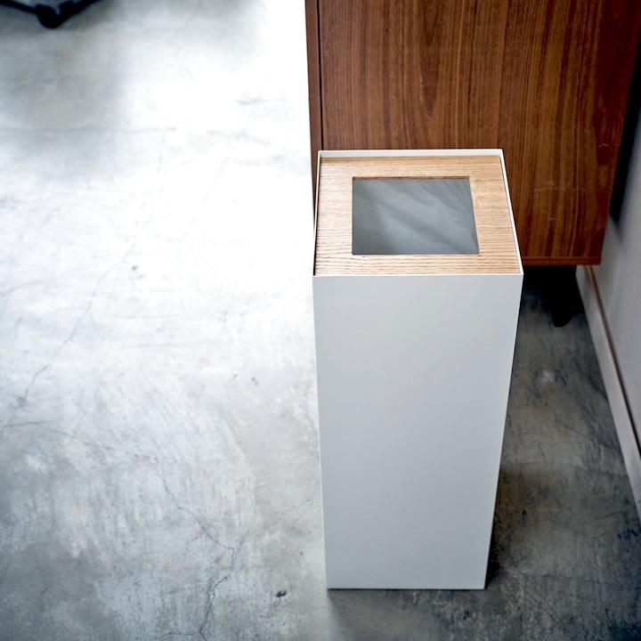 年末のプロモーション特価 ゴミ箱 おしゃれ トラッシュカン 角型 ロング Rin リン ふた付き スリム 27l 木製 インテリア オフィス 縦型 袋 見えない 山崎実業 クッチーナ Supplystudies Com