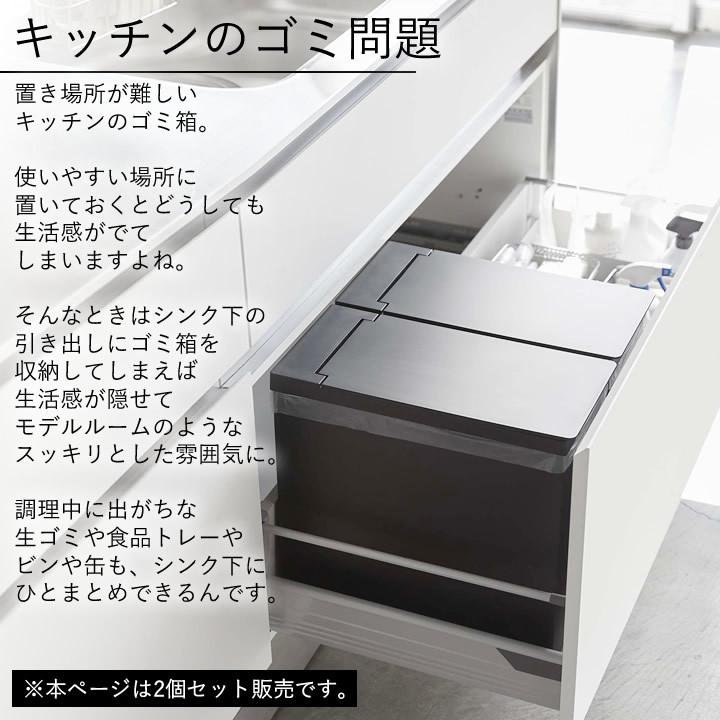 ゴミ箱 キッチン シンク下 蓋付き ゴミ箱 2個組 Tower タワー 分別 ゴミ箱 おしゃれ ダストボックス スリム 生ゴミ 蓋 ふた付き シンプル 山崎実業 C3229 2746 キッチン雑貨 インテリア Cucina 通販 Yahoo ショッピング