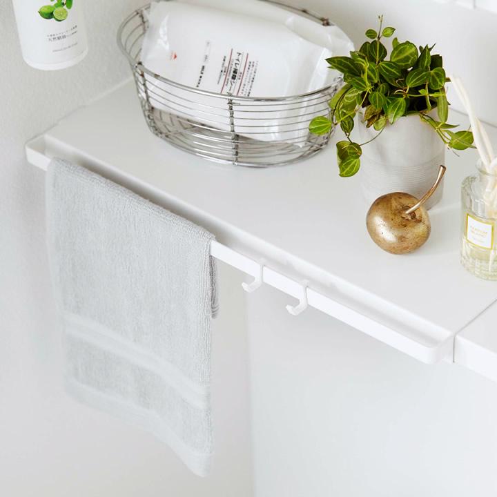 山崎実業 公式 tower 伸縮つっぱり棒用棚板 タワー L 突っ張り棒 棚 つっぱり棒 収納 洗濯機上 洗面所 トイレ | tower | 04