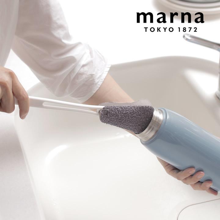 marna 水筒 スポンジ ボトル洗いスポンジ ワイド マーナ K757GY 洗う 