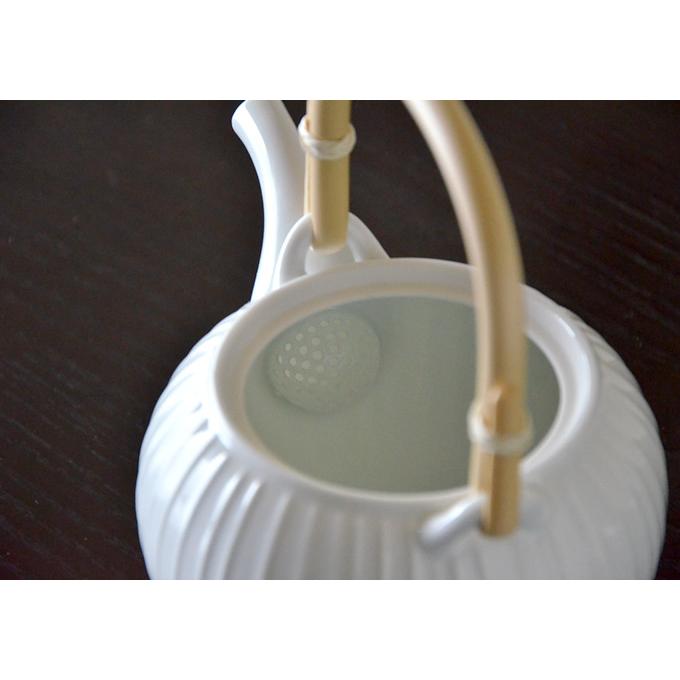 土瓶 おしゃれ 白山陶器 白磁立筋 波佐見焼 ティーポット ポット 磁器