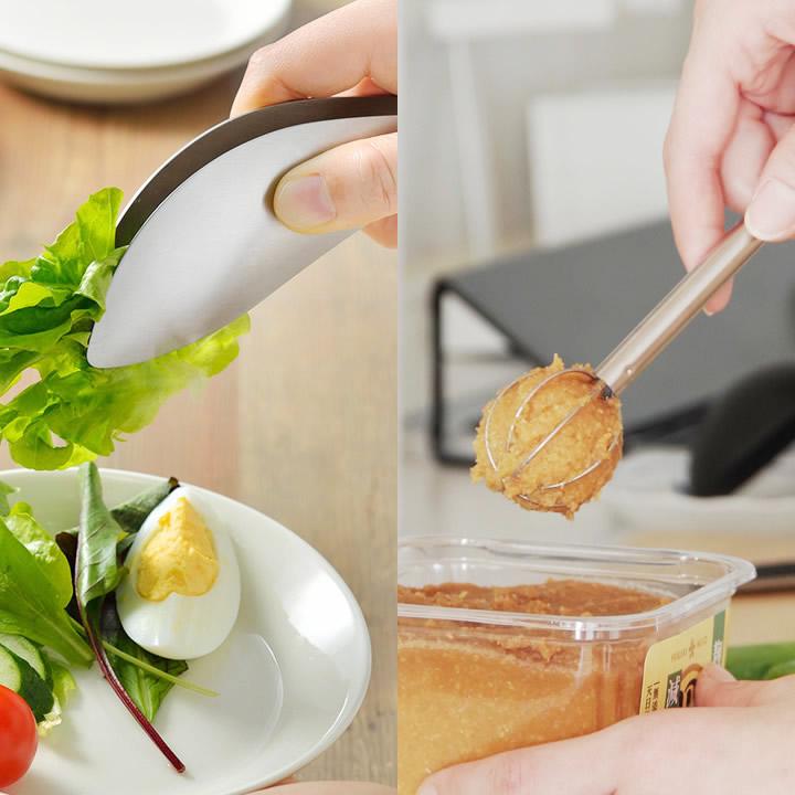 レイエ ゆびさきトング ＆ 計量みそマドラー セット leye オークス