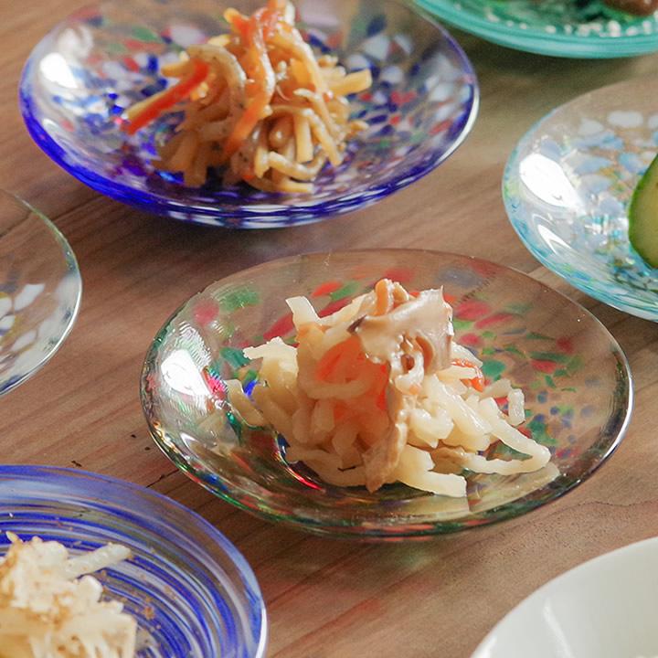 ADERIA ガラス 皿 色色豆皿 小皿 おしゃれ 豆皿 レトロ 食器 器 日本製